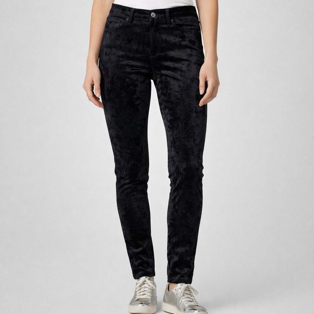 PAIGE Verdugo Ultra Skinny Black Velvet Jeans Pants Women’s Size 28 #1278